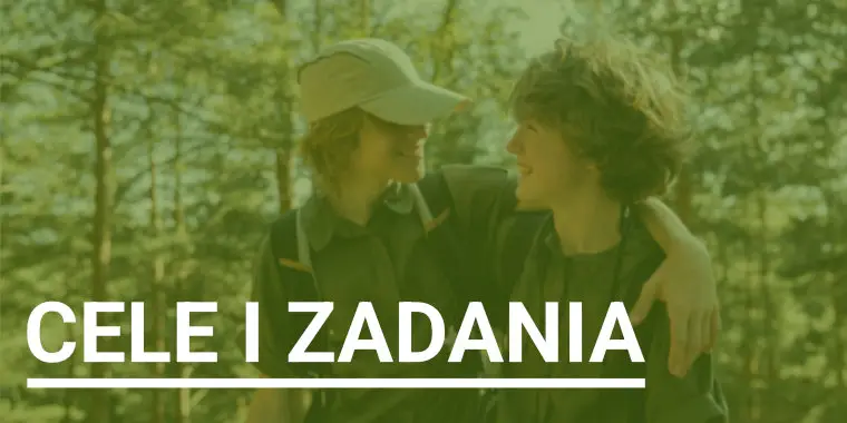 Grafika dekoracyjna zawierająca napis "Cele i zadania"