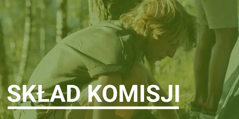 Grafika dekoracyjna zawierająca napis "Skład komisji"